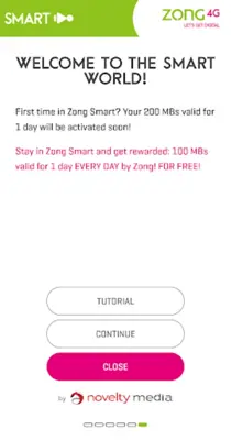 Zong Smart android App screenshot 1